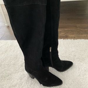 Over the Knee Black Suede Vince Camuto Boots size 7